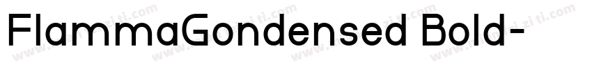 FlammaGondensed Bold字体转换